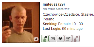 Bad example of search result profile on Russian Cupid.