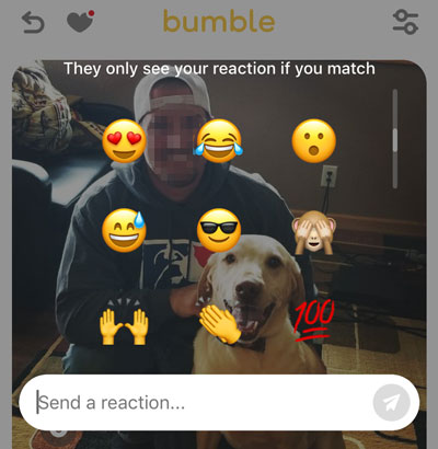 how to send a Bumble Reaction