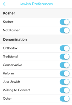 JSwipe Jewish preferences