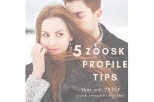 Zoosk login page and profile tips