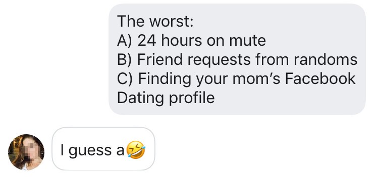 Facebook dating opener example
