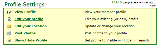 Farmers Only profile settings