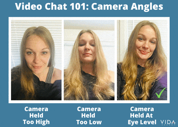 Best camera angle to look good on a video call