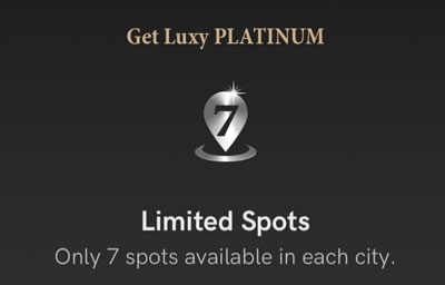 Luxy Platinum availability
