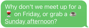 meet for coffee text