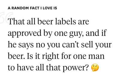 beer labels example