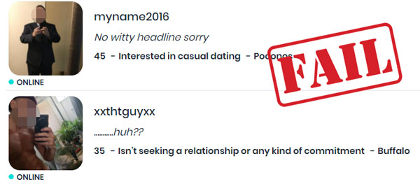 examples of headlines that will turn her off on POF