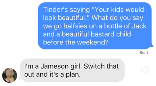 funny Tinder line about future kids