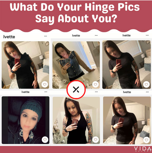 Hinge tip for girls - example of a boring photo lineup