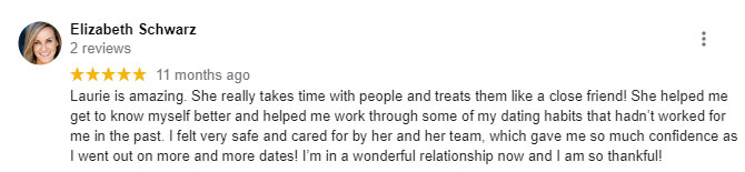Google review for Laurie Berzack